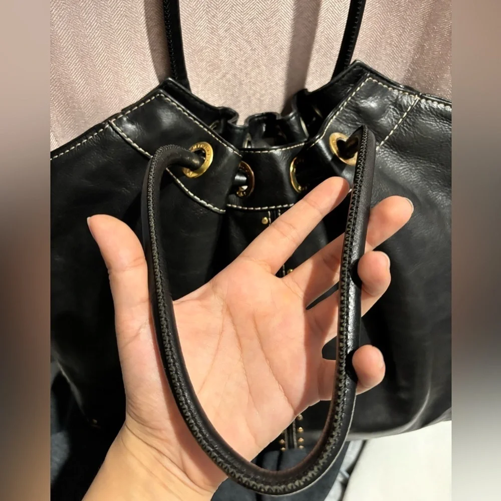 🍎🍎SOLD🍎🍎Black Leather Studded Tote Bag, Michael Kors - Picture 11 of 11